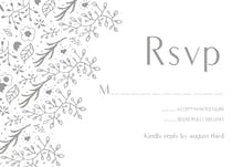 Floral decorations - RSVP card